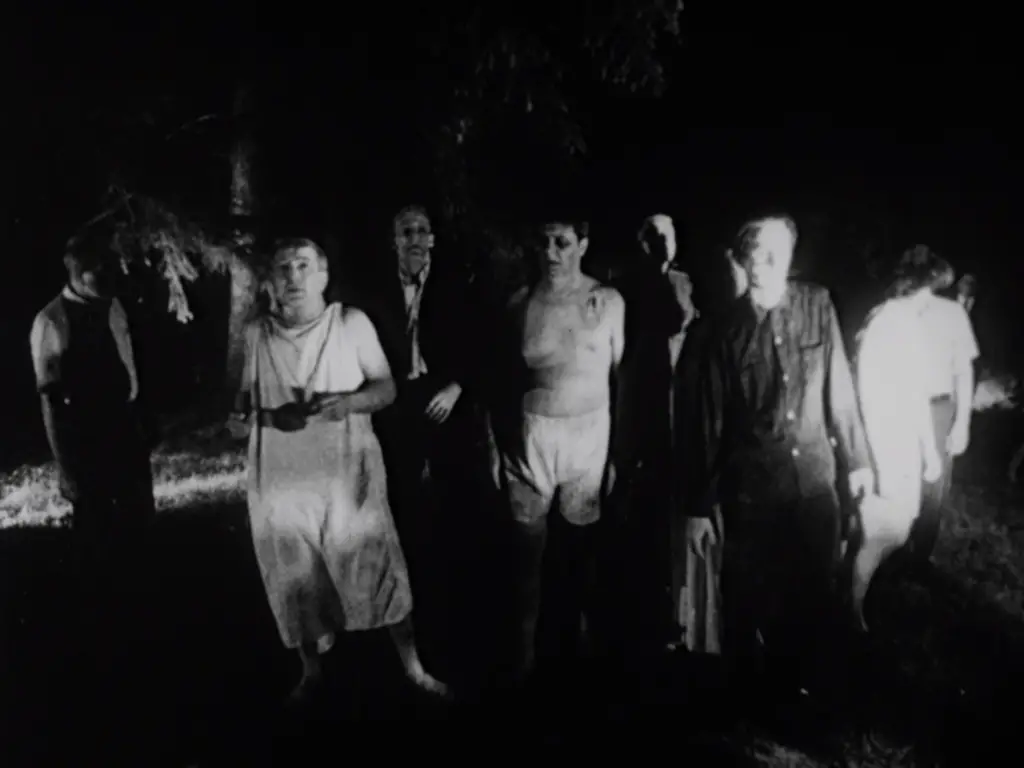 film still of zombies from George Romero's Night of the Living Dead